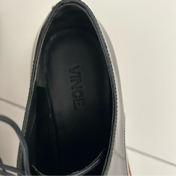 Vince Reed Black Patent Leather Platform Lace Up Oxfords size 5 - Picture 6 of 8